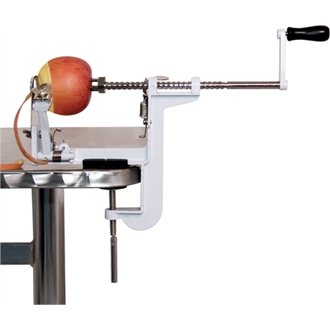 Winware WIN-WARE Éplucheur De Pommes/Machine à éplucher Manuel Et Maniable. Le Corps De La Machine En Fonte Et Vraiment Résistant, Avec Lame En Acier Au Carbone Et Arbre de Commande En Acier Inoxydable. Épluche La Pomme Dans Environ 10 Secondes. Accompagné d'un Serre-Joint Étau Pour l'attacher Au Plan De Travail. Épluche Et Aussi Énleve Le Trognon. Dans Un Coffret Cadeau. code EAN 0885475640667 