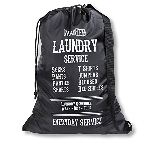 Wajt Najt Best sac à linge avec cordon de serrage et bandoulière renforcée taille l) :  70 cm x 100 cm pour le lycée dortoir pièce et ménages-cadeau idéal 0885547603606 (0885547603606)