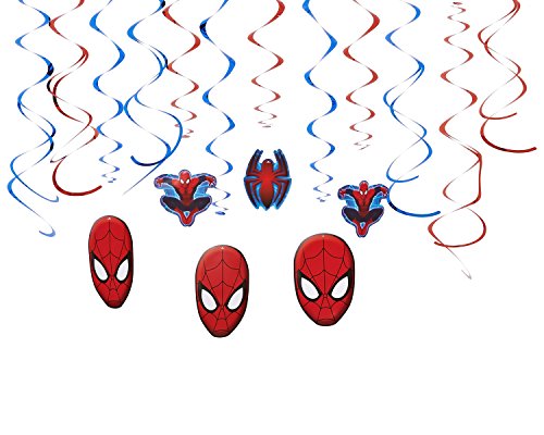 American Greetings Amscan International Spider-Man Lot de décorations tourbillon 0885833124341 (0885833124341)