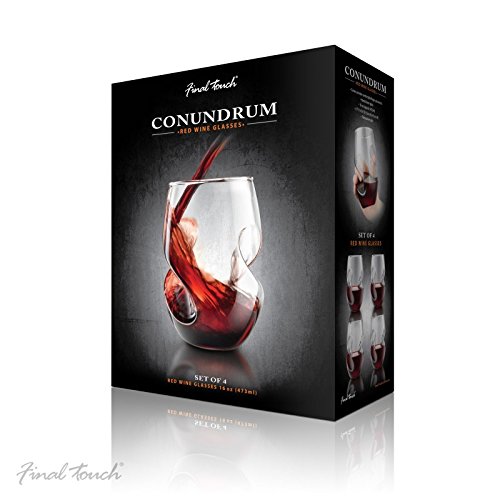 Final Touch Conundrum verres à vin rouge - 473ml verre soufflé à la main - lot de 4 ... code EAN 0886245007192 