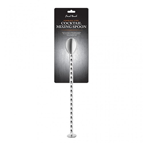 Stainless steel twisted cocktail mixing spoon c...