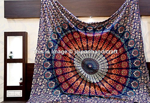 Madhu International Grande tenture style hippie bouddhiste motif mandala by madhu international 0887541421507 (0887541421507)