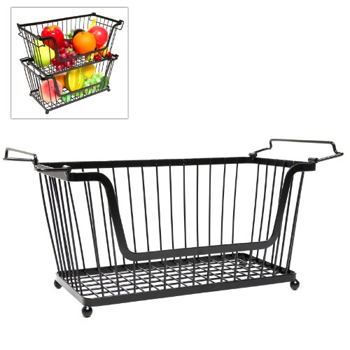 Empilable en métal pour Panier de rangement permettant d'économiser de l'espace de rangement de la Maison et cuisine la Solution de rangement 0887702178004 MyGift