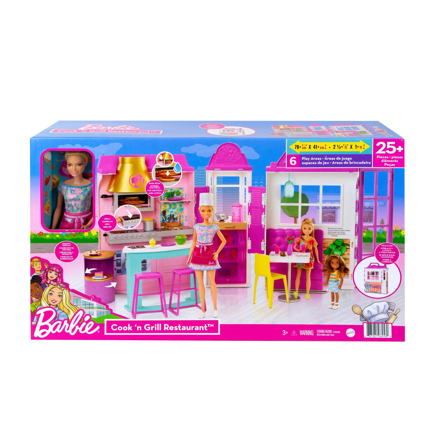 Coffret poupée et son restaurant BARBIE