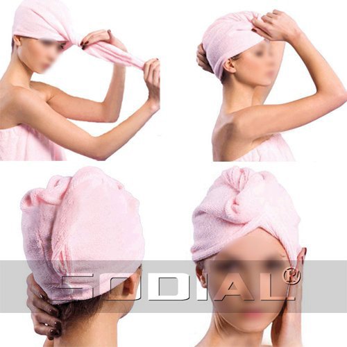 2 x serviette de sechage pour cheveux pour dame...