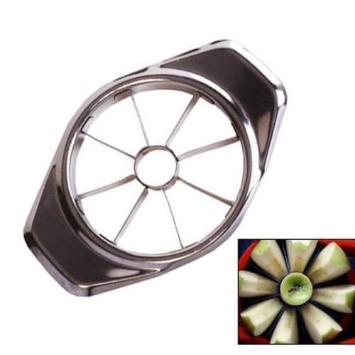 Coupeur de pomme en acier inoxydable argent