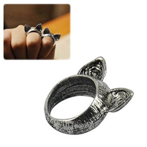 Gleader Bague d'argent en forme d'une paire d'o...
