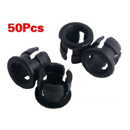 50 5mm plastique noir led support boite clip pa...
