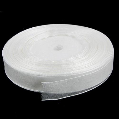 5/8 pouces 50 yards ruban d'organza - blanc 01#...