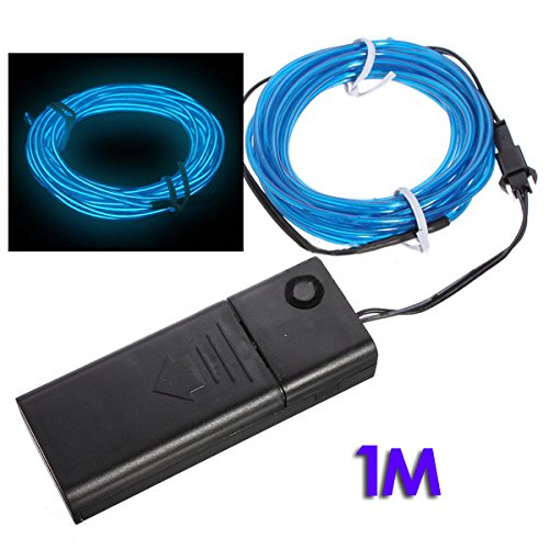 (r) bleu flexible fil el neon light 1m dance pa...