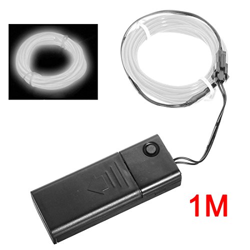 (r) blanc flexible fil el neon light 1m dance p...