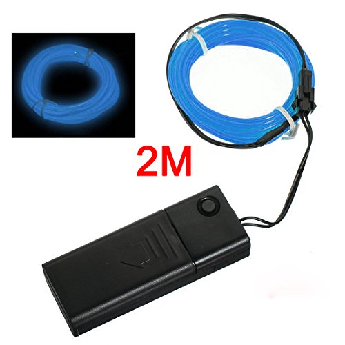 (r) bleu flexible fil el neon light 2m dance pa...