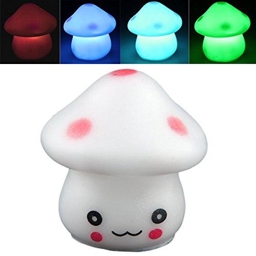 Veilleuse lampe nuit champignon led 7 couleurs ...