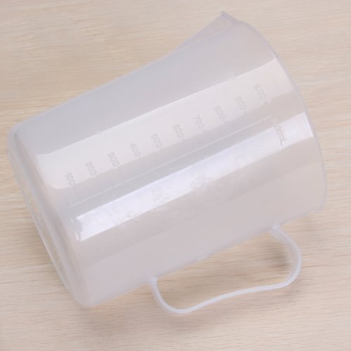 TOOGOO(R) 1000ml becher gradue en plastique transparent avec poignee code EAN 0888309201454 