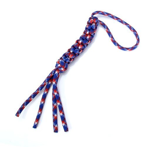 TOOGOO(R) Laniere de couteau en paracord(corde de parachute) tissage carree camo bleu blanc et rouge--decoration de couteau,lampe de poche, porte-cles,etc. code EAN 0888309238870 