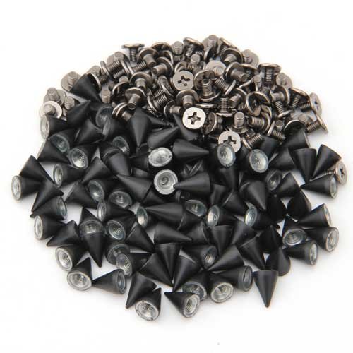 100 x rivet clou bullet stud spike noir deco di...