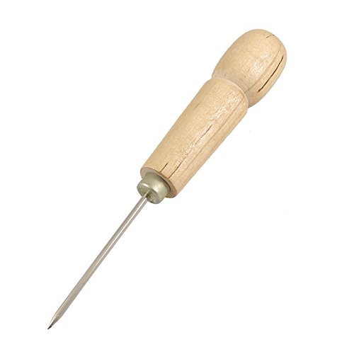 Poignee en bois cuir toile travail de couture p...