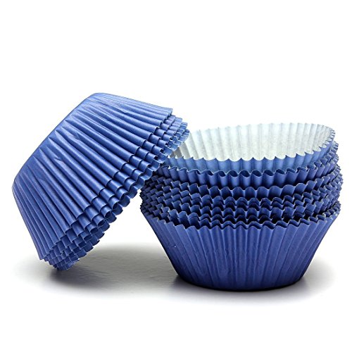 100 pcs bleu papier gobelet de gateau petit gat...