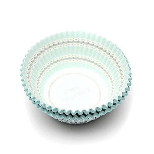 100 pcs azur papier gobelet de gateau petit gat...