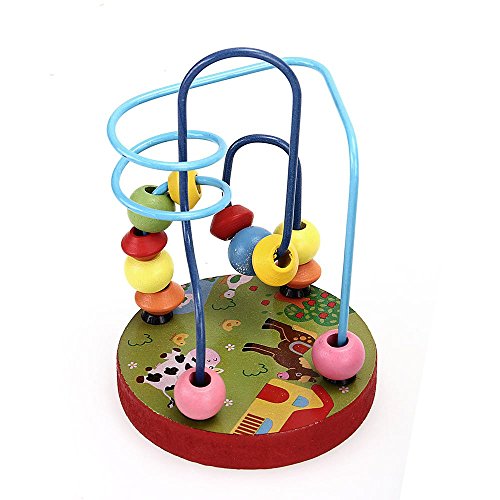 Circuit de motricite en bois 12 boules jouet je...