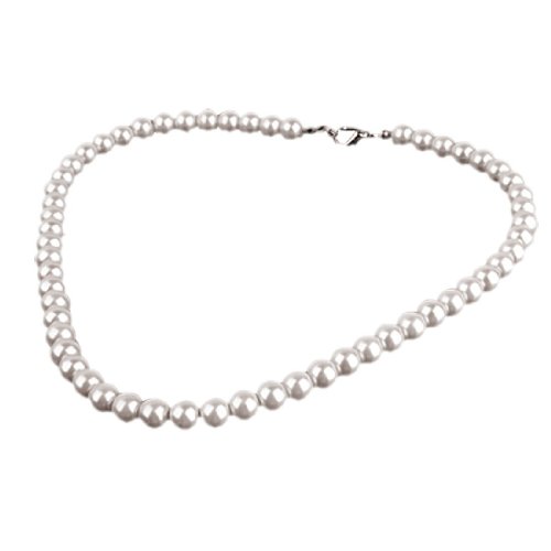 Gleader Collier de perles d'imitation blanc, perimetre de 43cm code EAN 0888309471406 