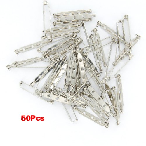 SODIAL(R) SODIAL (R)50pcs Epingles de Barres de Broche Epingles de Surete 37mm pour DIY Broche / Badge ou d'autres Projets d'Artisanat qui Necessite une Epingle code EAN 0888309501462 