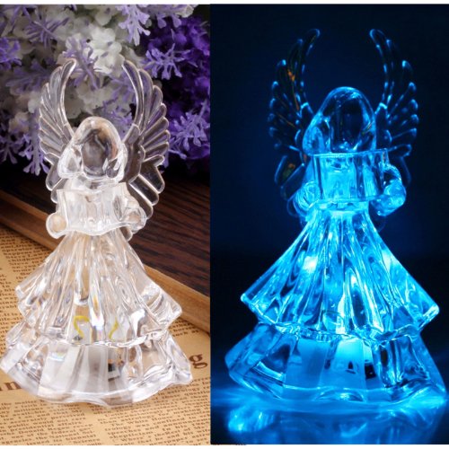 7 couleurs changeantes cristal led noel ange de...