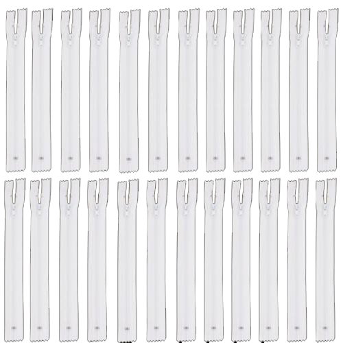 24pcs / Lot de Fermetures Éclairs Blanc en Nylon - 7 pouces 0888309527417 SODIAL(R)