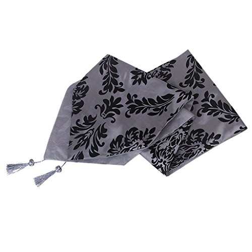 Chemin de table en tissu floque decoration de m...