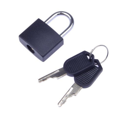 SODIAL(R) Mini cadenas noir avec 2 clššs cadenas š€ clef pour le voyage code EAN 0888309604996 