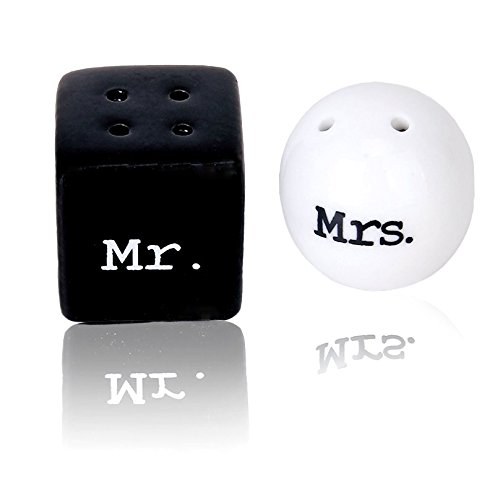 Saliere et poivriere mr. et mrs. rond et cube e...