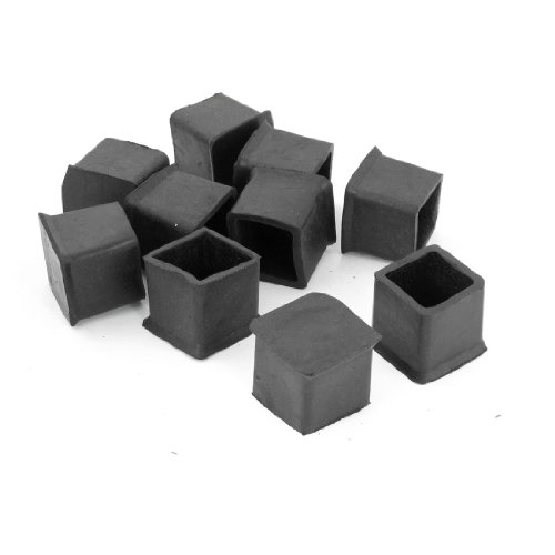Sonline 10 Pièces Noir en Caoutchouc 25mm x 25mm Embout de Pieds de Chaises code EAN 0888309724472 
