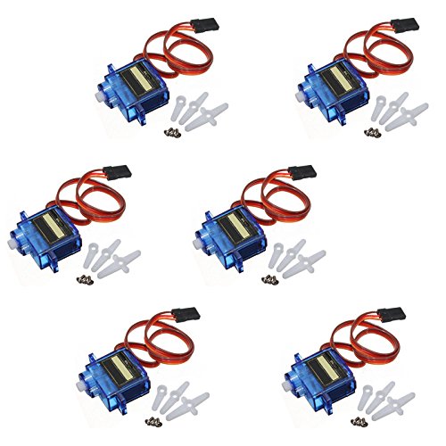 Dcolor 6 pcs new sg-90 sg90 9g micro-servos pour helicoptere de voiture avion bateau code EAN 0888309742537 