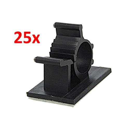 Noir Adhesive Backed Nylon Wire 25pcs Adjustabl...