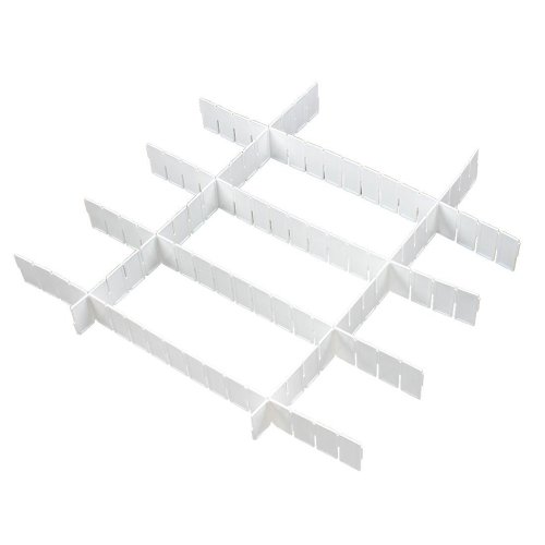 Plastique blanc diviseur/separateur de tiroir p...