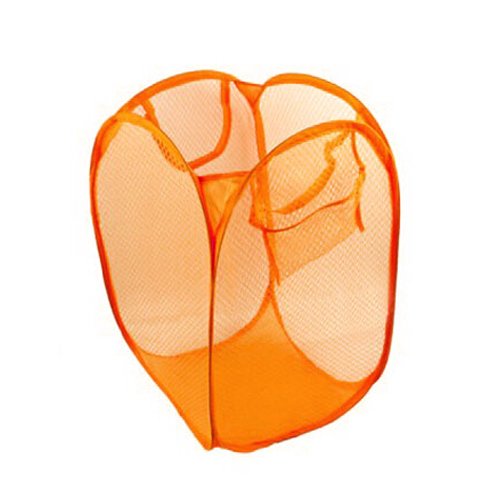 Panier panier a linge pliable en nylon reseau v...