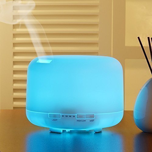 ieGeek® ieGeek 500ml Diffuseur d'Huiles Essentielles Humidificateur Portable à Ultrasons Aromathérapie Fraîche Arôme Diffuseur de Parfum avec 7 Couleurs Changeables LED, Waterless Arrêt automatique et Mist réglable mode pour Maison, Yoga, Bureau, SPA, Chambre (500ml) code EAN 0889328219055 