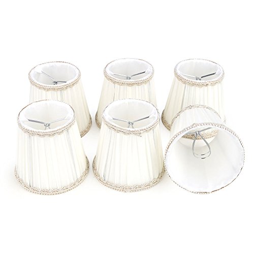 Lot de 6 abats-jour en tissu délicat style elég...