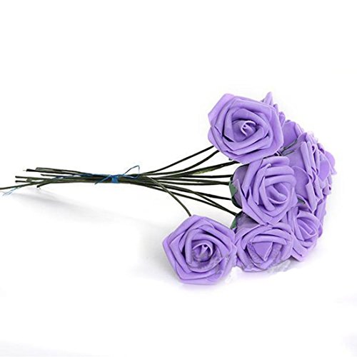 10 fleurs artificielles en mousse Rose Mariage ...