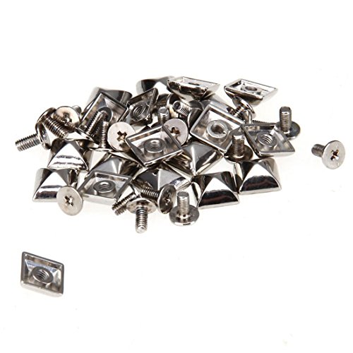 20pcs/Lot 10x10mm alliage d'or Tone Square Pyra...