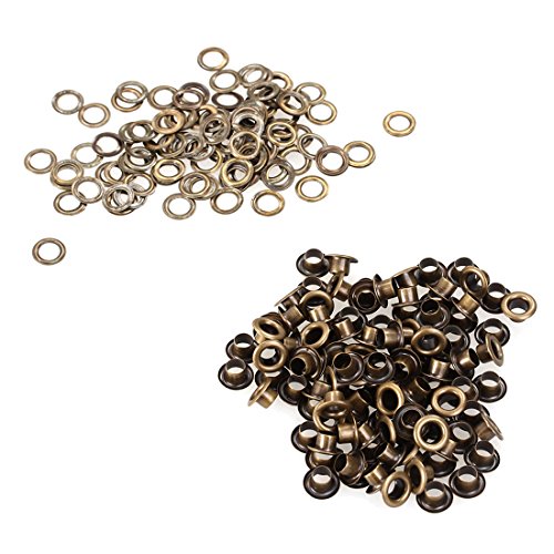 100pcs Vintage Brass Métal Œillet Grommet pour ...