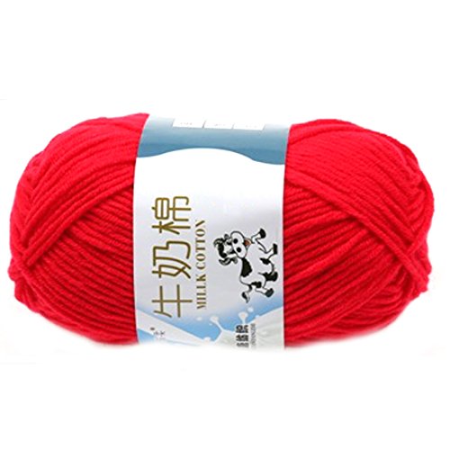 Lisse Knitting Doux Lait Coton Naturel main Lai...