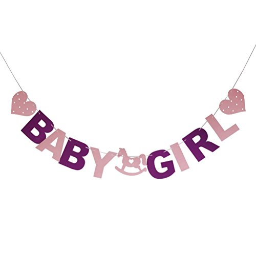 Bébé fille baby shower party banderoles bannièr...
