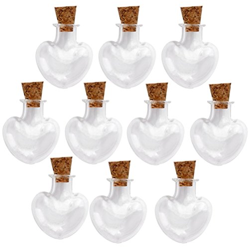 10pcs petit verre bocaux qui souhaitent pots de...