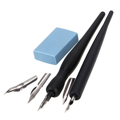 Porte-plume à dessin animé plonger ensemble de plumes pour dessinateurs et artistes (noir) 0889736712964 Pixonr