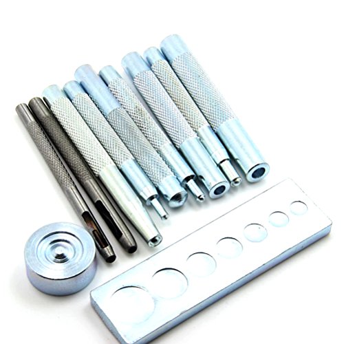 11pcs maroquinerie artisanat tool kit rivet set...