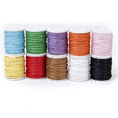 Tinksky Fils de Broderie 10 Rouleaux 1 mm Coton...