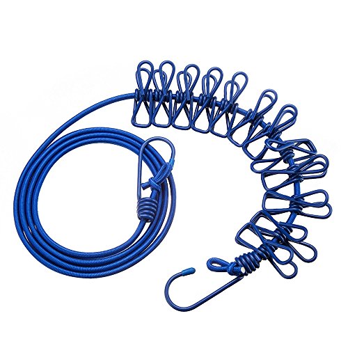 Gendax gendax Vêtements lignes portable Voyage extérieur Étendoir à linge facile à installer avec Lot de 12 clips 0889743329827 (0889743329827)