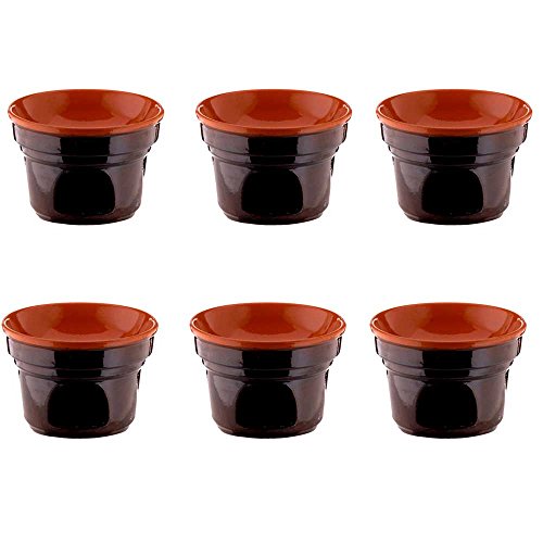 Terre d'Umbria Offre 6 fornellini Bagna Cauda cm 14 brune terre d'ombrie céramique code EAN 1000026230824 