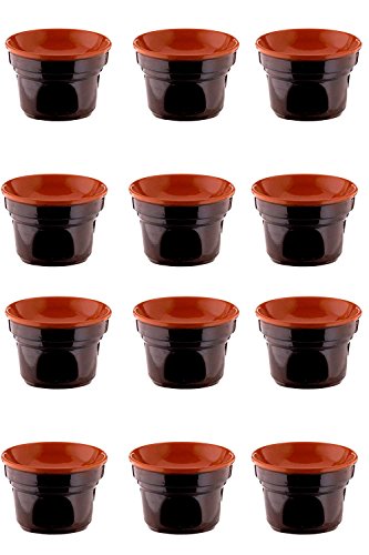 Terre d'Umbria Offre 12 fornellini Bagna Cauda cm 14 brune terre d'ombrie céramique code EAN 1000026230831 